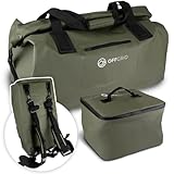 OFFGRID wasserdichte Outdoor-Tasche mit 70l Stauraum und herausnehmbarer Kühltasche | Tragbar mit Griff oder als Rucksack | Adventure Bag für Bootsfahrer, Angler, Wassersportler & Biker