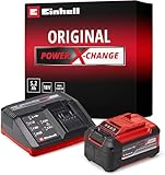 Original Einhell Starter Kit 5,2 Ah Akku und Fastcharger Power X-Change (Li-Ion, 18 V, 80 min Ladezeit, passend für alle Power X-Change Geräte)