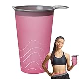 Zusammenklappbare Kaffeetasse – faltbare Tasse | Tragbarer Kaffee-Reisebecher mit Deckel und wasserdichter Tasche – Trinkbecher-Set für Camping, Outdoor und internationale Reisen