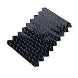 MALUGOGO 8 x Anti-Curling-Teppich-Aufkleber, rutschfeste Teppichgreifer mit fortschrittlicher Anti-Rutsch-Technologie für alle Bodenarten, wiederverwendbare PU-Pads gegen Verrutschen und Stolpern
