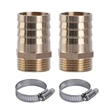 Professionelles 2,5 cm Schlauchgelenk mit Klemmen, 2,5 cm Außengewinde x 25 mm Düsen, Schlauchkupplungs-Set für Außenanwendungen
