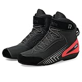 RIDEIRON Motorradschuhe Herren – Motorrad Sneaker Herren, Atmungsaktive Motorradstiefel mit Knöchel- & Fersenverstärkung, Verstärktem Schaltbereich, Reflektoren und Rutschfester Sohle