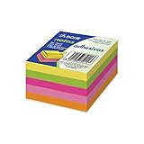 DOHE -Würfel mit wieder abziehbaren Haftnotizen. Neonfarben. Würfel mit 250 Blatt. Papiergewicht 75 g. Ideal für Büro und Schule.