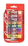 Lip Smacker Coca Cola Party Pack, Set mit 8 Lippenbalsamen mit Originalen Geschmacksrichtungen von Coca-Cola, Fanta und Sprite