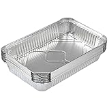 DODUOS 25 Stück Aluminium-Tropfschalen - Aluschalen 32 x 21.5 cm, Grillschalen 2250 ml - Rechteckig Lebensmittelbehälter - Hitzebeständig Auffangwannen