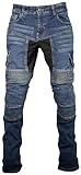 Motorrad Jeans mit Protektoren Cargo Biker Jeans (DE/NL/SE/PL, Bundweite & Schrittlänge, 34, 32)