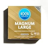 EXS | Magnum-Kondome | Mit Naturlatex und Silikon-Gleitgel | Große Größe | Vegan | 48er-Pack