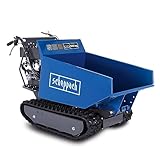 Scheppach DP6600 Benzin Ketten Dumper | 500 kg Zuladung | 4-Takt Benzin Motor mit 8 PS & 270ccm | 3X Vorwärts- / 1x Rückwärtsgang | Kettenantrieb/Steigung bis zu 30° | Raupendumper mit Kippfunktion