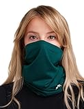 Merino.tech Merino Schlauchschal Herren - Loop Schal Damen Multifunktionstuch Halswärmer Merino Wolle (Forest Green)