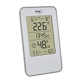 TFA Dostmann Digitales Thermo-Hygrometer, 30.5057, für Innen, Luftfeuchtigkeitsmesser mit Raumthermometer, zur Schimmelvermeidung, für Wohnzimmer, Garage, Schlafzimmer geeignet, 72 x16x120 mm, weiß