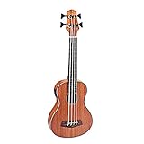 Palisander Ukulele Akustik Uke 4 Saiten Kleine Gitarre für Anfänger Studenten Kinder Bassgitarre (Hellbraun)