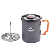 widesea Camping Kaffeebereiter mit French Press Kaffeekanne 750 ML