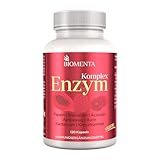 BIOMENTA Multi Enzym Komplex – 120 Enzym Kapseln hochdosiert - Wirkstoffkomplex mit Papaya (Papain), Ananas (Bromelain), Kiwi (Actinidin), Apfelessig uvm. - vegan - Premiumqualität