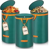 Enbagold 3X 120L Gartenabfallsack Stabil, Laubsack mit...
