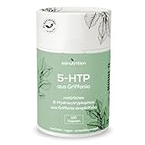 5-HTP | 120 vegane Kapseln | Stimmungsbooster | aus Griffonia Extrakt (20% 5-Hydroxytryptophan) | Serotoninbildung | verstärkte Wirkkraft durch Magnesium und Vitamin B6 | nachhaltige Papierdose