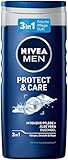 NIVEA MEN Protect & Care Duschgel (250 ml), pH-hautfreundliche Pflegedusche, Männer Duschgel mit natürlicher Aloe Vera für Körper, Gesicht und Haar