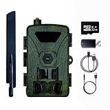 ZYJDGNNY 4G Wildkamera mit 60MP & 4K UHD Nachtsicht - Bewegungsmelder 60° Sichtwinkel, SIM-Kartensteckplatz, 32GB Speicherkarte inklusive, Batteriebetrieb für Jagen/Waldüberwachung