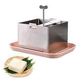 Kamanan Tofupresse, Edelstahl Tofu Presse Tofu Maker Kit mit Tropfschale und Gaze, DIY Tofu Form für Küchenwerkzeugliebhaber (12 x 12 x 9cm)