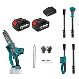 panthem Akku Hochentaster Ast Kettensäge Profi-Astsäge für Makita 18V, 2 IN 1 Mini 8 zoll Akku Kettensäge Teleskop with akku 21V 4000mAh Elektro teleskopsäge Astsäge Arbeitshöhe bis 4,5m