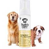 Buddycare Trockenshampoo für Hunde (200 ml) | Vanille & Sheabutter – Trockenshampoo für Hunde mit empfindlicher Haut | Natürlich, einfach anzuwenden für EIN frisches, sauberes Fell