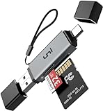 SD Kartenleser, uni USB Kartenleser 3.0, USB C Kartenleser Aluminum 2in1, OTG Adapter, Kartenlesegerät USB C kompatibel für SD/Micro SD/TF/SDHC/SDXC, kompatibel mit MacBook Pro, Android Galaxy usw.