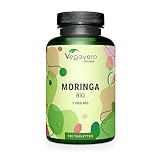 BIO Moringa Presslinge | Hochdosiert 2000 mg Moringa pro Tag | 100% BIO-QUALITÄT | Moringa Oleifera aus Sri Lanka | 180 Tabletten | Vegan & Ohne künstliche Zusatzstoffe | Vegavero ®