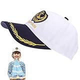jojofuny Kapitänsmütze Captain Hat: Verstellbare Baseball Cap Herren Sailor Ship Nautical Marine Sea Cap Hut für Männer Frauen Kostümzubehör Accessoire