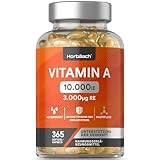 Vitamin A Hochdosiert 10000 IE | 365 Softgel Kapseln - 1...