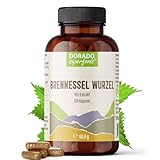 Brennessel Wurzel Extrakt Kapseln 10:1 Extrakt (aus 16.000 mg Brennesselwurzel) | 120 x Stück - 1600 mg Tagesdosis aus 10:1 Extrakt | Vegan - 1 Monatspackung | Dorado Superfoods®
