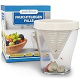 Patronus Fruchtfliegenfalle für Küche - 1x Wiederverwendbare Fruchtfliegen Lebendfalle zum Fruchtfliegen dauerhaft loswerden, spülmaschinengeeignete Fruit Fly Trap, robuste Obstfliegenfalle Küche