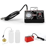 JAOGAUS Bremsenentlüftungsgerät 220V, Automatisches Pulsierendes Bremsflüssigkeitswechselgerät mit Bremsflüssigkeitstester, 0,5–2,5 Bar Einstellbarer Druck, Hauptbremszylinderadapter, Schwarz