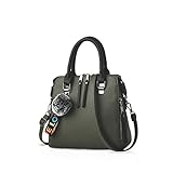 NICOLE & DORIS Mode Handtaschen Damen Taschen Elegant Shopper Tote Leder Schultertasche Frauen Umhängetasche Klassisch Henkeltasche für Büro Täglich Gebrauch Grün