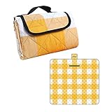 Qaonsciug Waschbare Picknickdecke, Outdoor, 3-lagig, ultraleicht, Stranddecke, leicht, handlich, Campingmatte für drinnen und draußen, Campingmatte, Bodenmatte