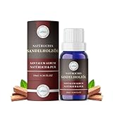 LEBBIO Sandelholzöl 10ml [100% NATÜRLICH & PUR] Sandelholzöl für Diffuser, Luftbefeuchter, Aromaöl, Duftöl, Aromatherapie - ausgleichend, inspirierend, wärmend, Duftöle für Diffusor