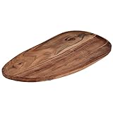 EGLO LIVING Dekoschale Forleyet, Schale zum Dekorieren, Dekoteller organisch geformt, Tablett aus Holz in Natur, Holzteller 40 x 21 cm