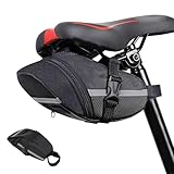 Suuwwn Satteltaschen für Fahrrad, Fahrrad Satteltasche Taschen Hinten Sattel mit Klett-Befestigung Satteltasche Rennrad Fahrradtasche Hecktasche mit reflektierender für MTB Fahrräder