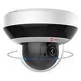 Anpviz 4MP PoE PTZ Dome Kamera Outdoor 4X Optischer Zoom, IP Überwachungskamera IR Nachtsicht, IP66, mit Audio Alarm SD Kartensteckplatz Bewegungserkennung, iVMS4200, Hik-Connect, Guarding Vision