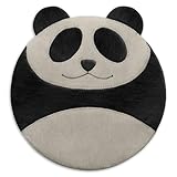 LESCHI 4 Kammer Körnerkissen - mikrowellengeeignetes Wärmekissen - ideal als natürliche Hilfe bei Bauch- und Regelschmerzen - aus natürlicher Bio Baumwolle & Bio Weizen - Panda, Schwarz