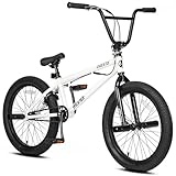 AVASTA Hesper 20 Zoll Kinderfahrrad Freestyle BMX Fahrräder für 6 7 8 9 10 11 12 13 14 Jahre alte Jungen mit 4 Heringen, Weiß