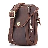 MNXKB Handgefertigte Retro-Leder-Herrentasche Herrengürtel Gürteltasche Umhängetasche Umhängetasche Kleine Tasche (Color : B, Size : As The Picture Shows)