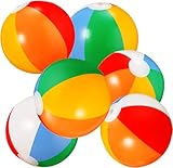 SCIONE 6 Stück Wasserball Aufblasbar 22cm Bunt Strandball Inflatable Beach Ball Klein Schwimmbad Pool Strand Spielzeug Ball Ostern Geschenke für Kinder