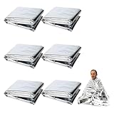 Muuookka Foliendecken, 6er-Pack, Rettungsdecken, Notfalldecken für Outdoor-Aktivitäten, Notfalldecke