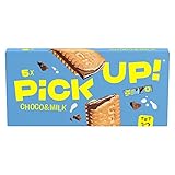 PiCK UP! Choco & Milk, Riegel mit knackiger Milchschokoladentafel und zarter Milchcreme zwischen zwei Keksen, der Snack für unterwegs, 5er Multipack, 5 x 28g