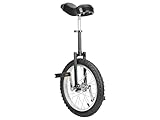uyoyous Einrad 16 Zoll Unicycle für Erwachsene Kinder Anfänger und Profis Unisex Schwarz