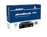 EDISION PICCOLLINO S2 Full HD Satelliten Receiver FTA, Kartenleser, 2in1 Fernbedienung, LAN, Unicable tauglich (DVB-S2, HDTV, HDMI, S/PDIF, IR, USB Mediaplayer, Vorinstallierte deustche Programmliste)