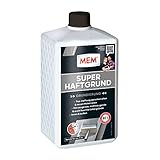 MEM Super Haftgrund, Intensive Untergrundhaftung, Für saugende und nichtsaugende Untergründe, Lösemittelfrei, 1 l, Weiß