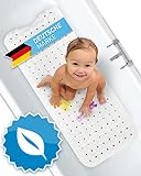 FLIPLINE Badewannenmatte rutschfest Natura Hautsensitiv [100x40 cm] Badematte rutschfest BPA frei - Anti Schimmel & maschinenwaschbar - für Kinder und Babys - Antirutschmatte Badewanne