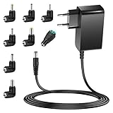 MEROM 12V 3A Universelle Netzteil 36W Ladekabel Power Supply für LED-Leiste, Lautsprecher, Router, Scanner, Kamera, DVD Spieler, Externe Mobile Festplatte, LCD Bildschirm Ladegerät (Mit 8 Tipps)