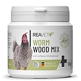 ReaVET Wurm-Kraut Pulver 50g, Sekundierend bei Wurmkur nach Wurmbefall für Hühner & Geflügel, kein Anthelminthikum, natürliche Rezeptur mit Saponinen & Bitterstoffen