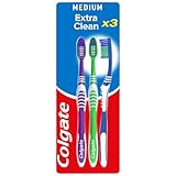 Colgate Zahnbürste Extra Clean, 3 Stück –...
